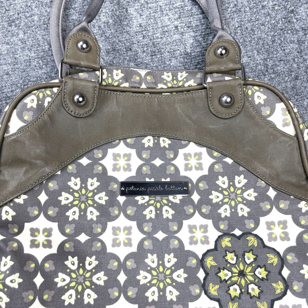 Petunia Pickle Bottom Sashay Satchel Backpack Coated Canvas Misted Marseille - Picture 3 of 16